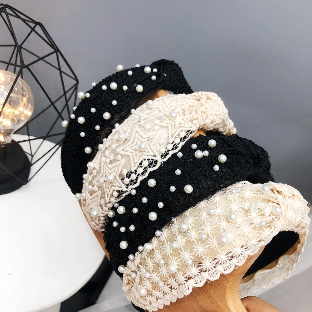 Wholesale Lace Knotted Wide Brimmed Headband